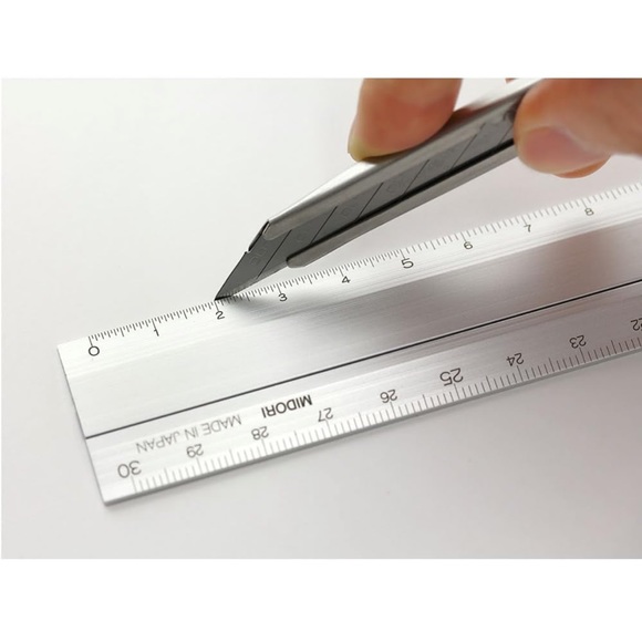 Midori Multi Aluminium Ruler 30cm Black - Picture 6 of 13